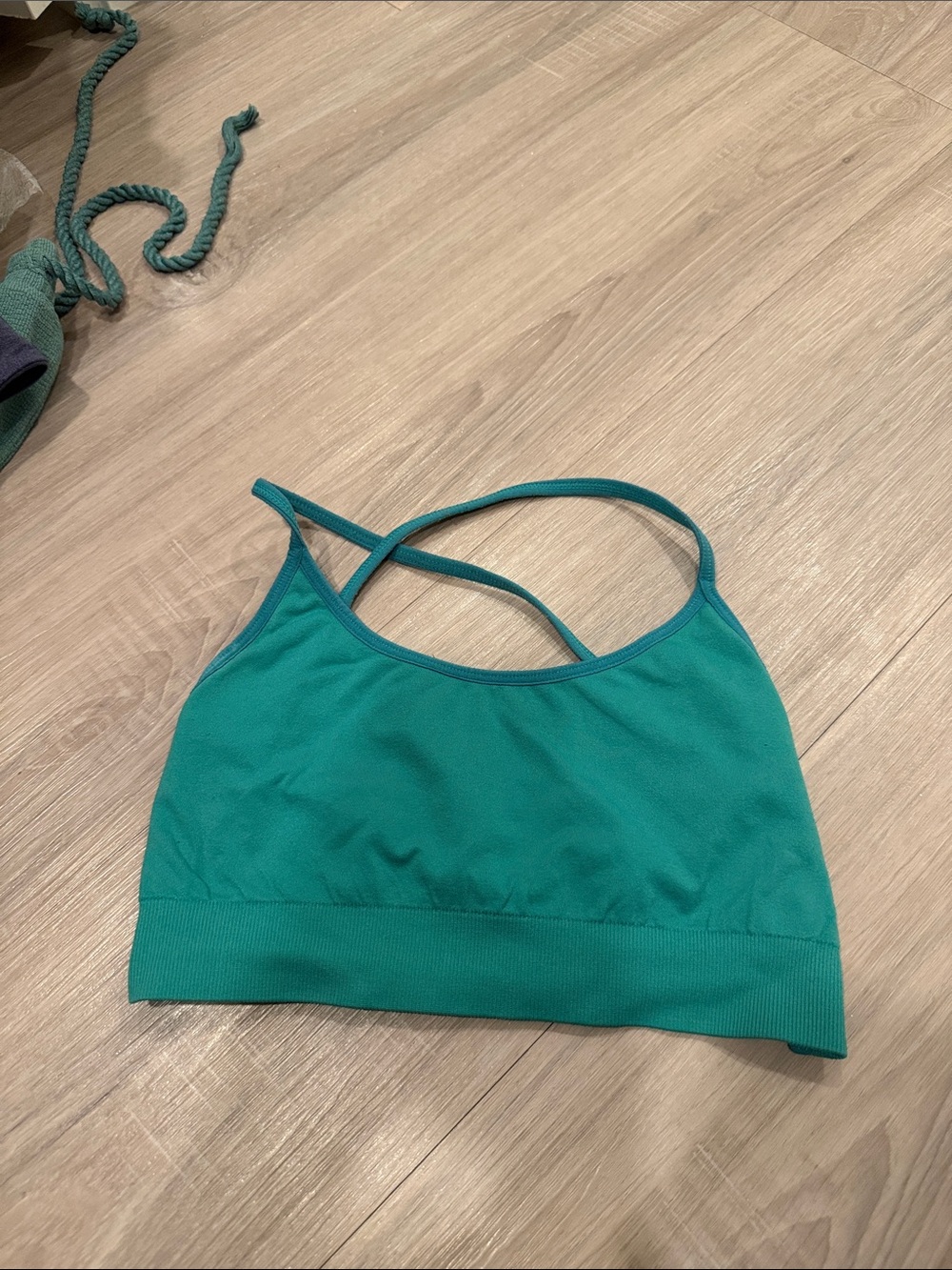 NVGTN Teal Cross-Back Sports Bralette